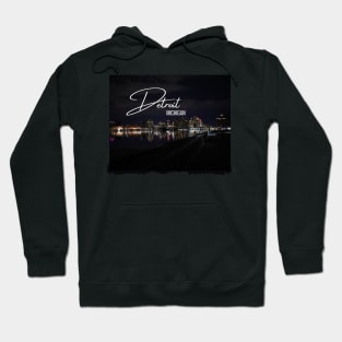 Detroit Michigan at night Hoodie